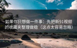 如果你只想做一件事：先把新91视频的收藏夹整理做稳（这点太容易忽略）